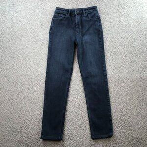 LA VIE Rebecca Taylor Womens Size 25 Mid Rise Skinny Jeans HEMMED to 26" Inseam